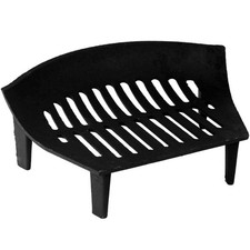 Fire Grate Cast Iron Black 14"