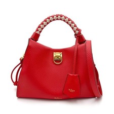 Mulberry 2way Hand Shoulder Bag Leather Red Used Excellent+ Condition Auth JAPAN