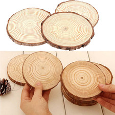 Unfinished wood slices - wood, 5-