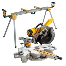 Dewalt DWS727 250mm Double Bevel Slide Mitre Saw XPS 240V/1675W With Leg Stand