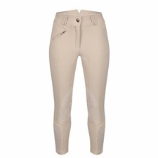 Equetech Ladies Foxhunter Hybrid Hunting Riding Breeches Beige - 24-36" Durable