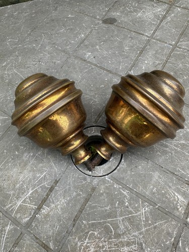 Pair antique brass bed - antique,