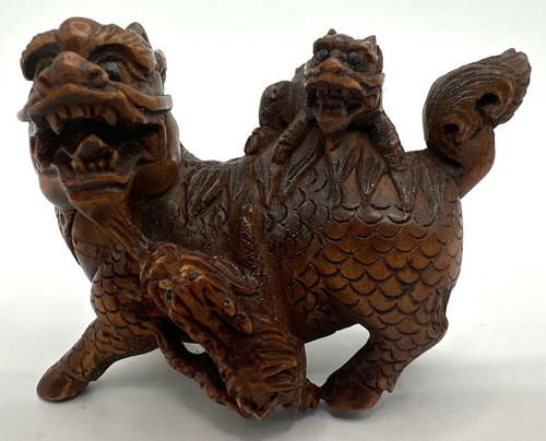 Japanese boxwood netsuke - japanese,