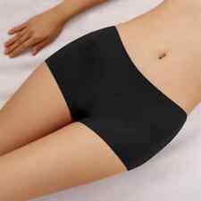 Ladies Boxer Panties Ice Silk Seamless Mid Waist Briefs Knickers Shorts 3/6 Pack