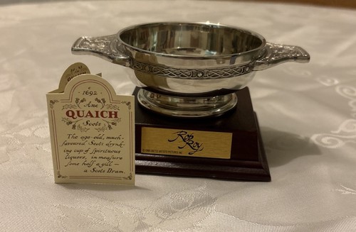 Scottish pewter quaich - scottish,