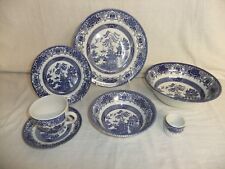 English Ironstone - Old Willow- Pottery Staffordshire vintage tableware - 4B2B #