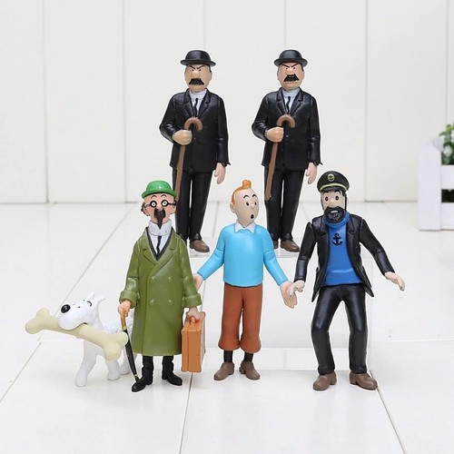 6pcs adventures tintin - 6pcs,