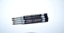 Genuine, New 4 x Parker Ballpoint Refills, Black, Medium, latest, revised issue