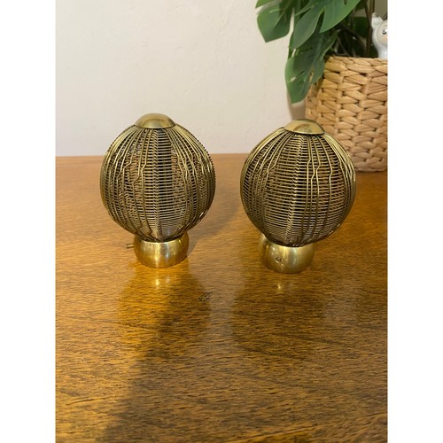 Vintage brass curtain pole - brass,