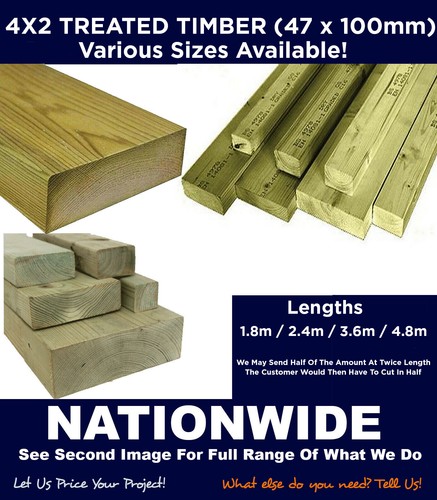 Treated timber 4x2 - treated,