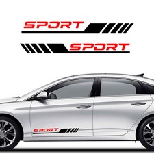 2× Car Door Side Sport Vinyl Decal Reflective Strip Racing Sticker Accessories
