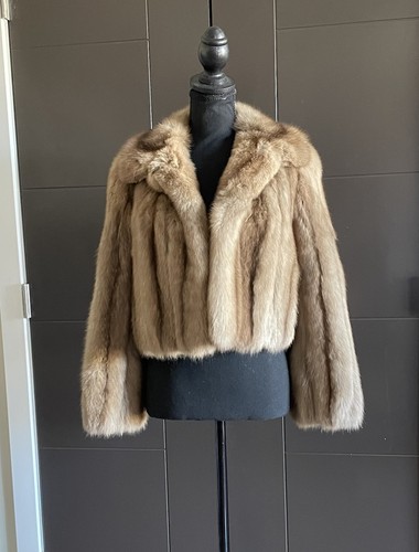Golden sable fur jacket - sable,