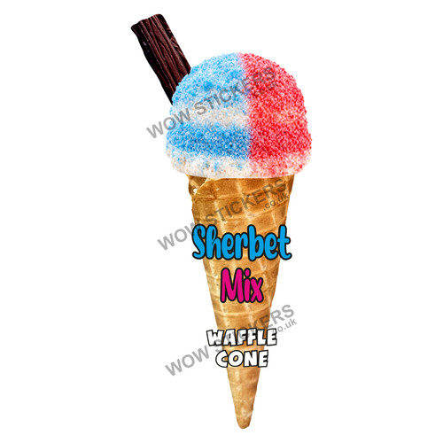 Ice cream van sticker sherbet - cream,