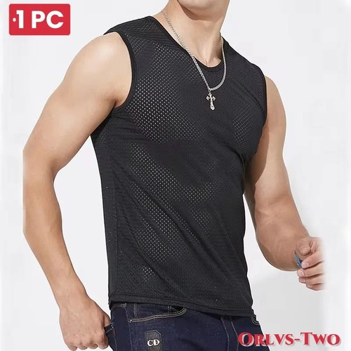 Men mesh gym tank - men, top