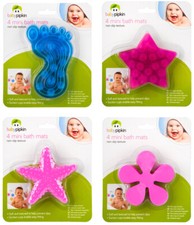 4 x Anti Slip Baby Bath Mats