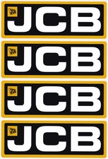 4X 200mm JCB DIGGER DUMPER TRUCK FARM PLANT HIRE VINYL STICKERS