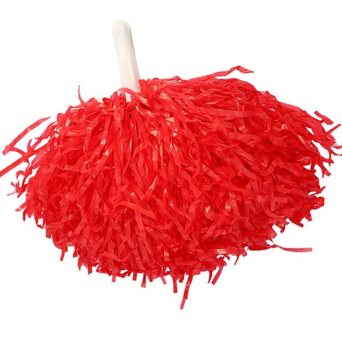 Red cheerleading pompoms - cheerleading,