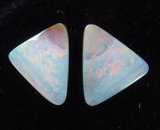 Australian Boulder Opal Pair 3.98ct Natural Queensland Stone.