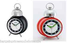 LORUS ANALOGUE Sweeper Black Silver Bell Alarm Clock Black Or Red