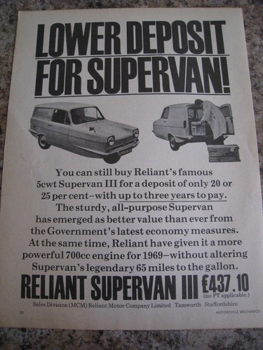 Reliant 5cwt supervan iii - reliant,