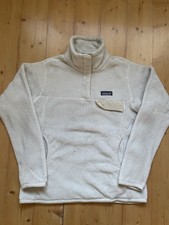 Patagonia Fleece Jacket Snap T Women’s Size Small Cream Beige