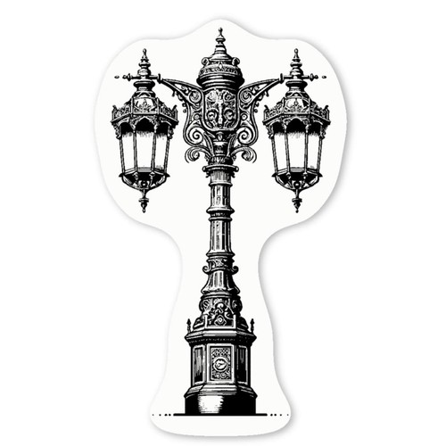 Victorian lamp post decal - 'victorian, post'