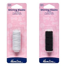 Shirring Elastic 20m Black