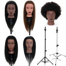 Salon Training Head 100% Real Hair Hairdressing Practice Braiding Mannequin Doll