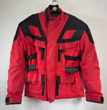 Frank Thomas Motorcycle Jacket Men's Medium Red Motorbiker Waterproof CE Armour