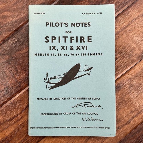 Pilot notes for - pilot’s, spitfire
