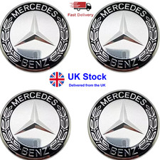 4x Black Silver Mercedes Benz