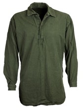 Smock Shirt Artist Workwear Workshirt Vintage Olive Drab Green 100% Cotton VGC