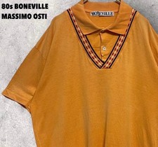 80s~ BONEVILLE MASSIMO OSTI Polo Shirt Orange Size 48