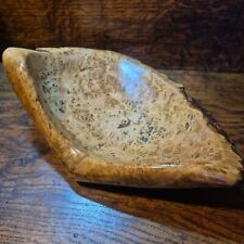 Hand Carved Oak Burl Bowl With