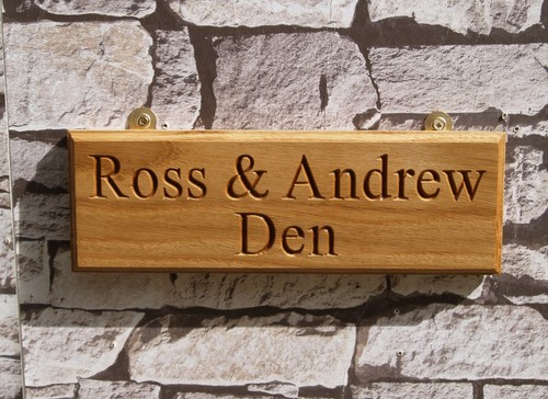 Personalised wooden house name - personalised,