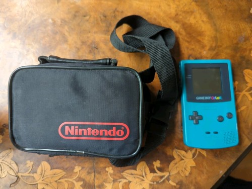 Teal blue nintendo gameboy - blue,