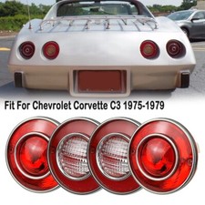 4x Rear Tail Light Backup Lamp Housing Lens For 1975-1979 Chevrolet Corvette C3