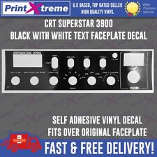 CRT SUPERSTAR 3900 BLACK cb radio faceplate Decal Sticker bezel adhesive vinyl