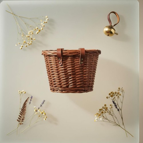 Woven willow basket vintage - woven,