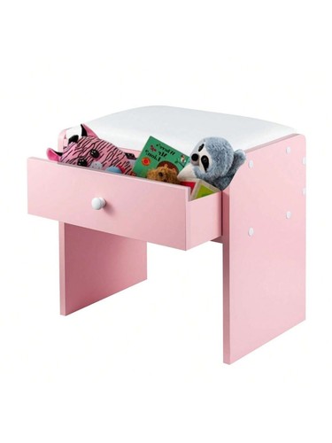 Wooden vanity stool - wooden, with