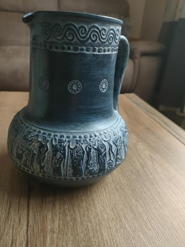 Vintage greek art pottery vase - vintage,