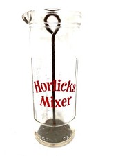 Antique kitchenalia - 1950s Glass Horlicks Malted Milk Drink Mixer Jar / Vintage