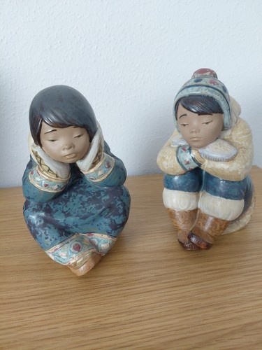Lladro 1985 pensive eskimo - pensive, eskimo's