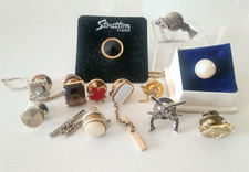 tie tacks x 12 vintage all good to wear or resell tie pins job lot