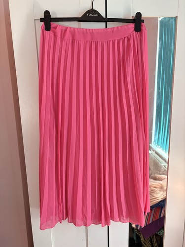 Coast pink pleated midi skirt - pink,