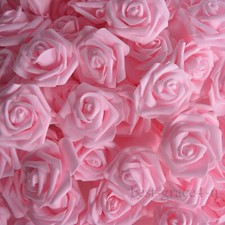 50/100 Large Foam Roses WHOLESALE Heads Buds Big Flower Wedding Home Party UK