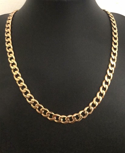9ct gold curb - gold, 375