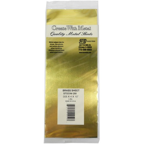 Brass sheet 005 x 10 - 4", 10"