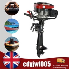 HANGKAI 4-Stroke 7 HP Outboard Motor Marine Boat Engine Motor Long Shaft 50.8CM