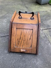 Vintage wooden coal - wooden, scuttle